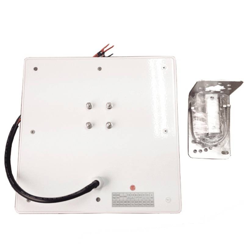 ภาพที่ 7: ภาพนี้แสดงเครื่องอ่าน UHF RFID ระยะไกลสำหรับติดตามยานพาหนะ JT-1292 โดยเน้นรูปทรง พื้นผิว และรายละเอียดผลิตภัณฑ์ตามภาพ สำหรับการติดตามและจัดการสินค้าหรือทรัพย์สิน การควบคุมการเข้าออก และงานอุตสาหกรรมและสายการผลิต.