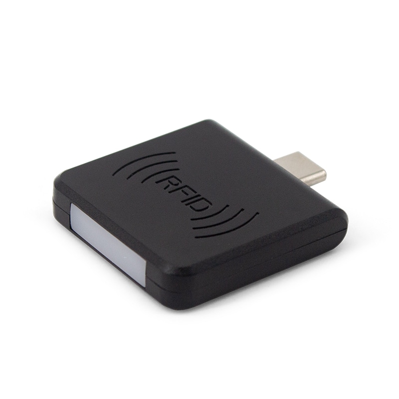 เครื่องอ่าน HF Type-C สำหรับยืมคืนบัตรห้องสมุด RFID 125KHz ID จัดแสดงโดยเน้นไฟแสดงสถานะ LED สำหรับโครงการเครื่องอ่าน 13.56MHz HF RFID 125KHz LF.