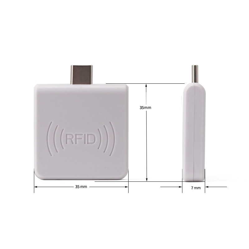 เครื่องอ่าน HF Type-C สำหรับยืมคืนบัตรห้องสมุด RFID 125KHz ID แสดงระบบรักษาความปลอดภัยอย่างชัดเจนสำหรับการใช้งานด้านเครื่องอ่าน 13.56MHz HF RFID 125KHz LF.