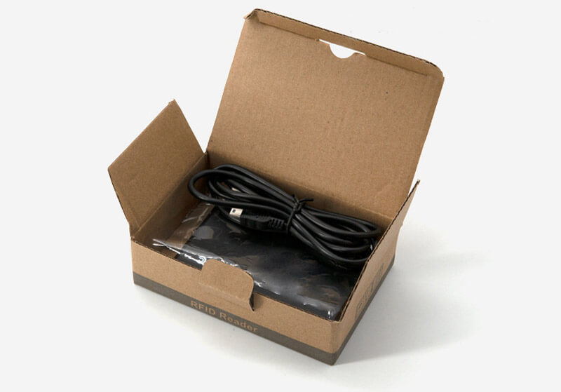 ภาพถ่ายผลิตภัณฑ์เครื่องอ่านบัตร IC ระบบ HF สำหรับเข้าใช้ปลอดภัย 13.56MHz แสดงการสแกนแบบไร้สัมผัสในหมวดเครื่องอ่าน 13.56MHz HF RFID.