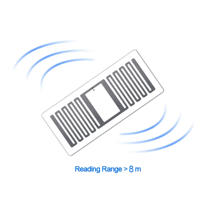 ฉลาก UHF RFID พิมพ์อิงก์เจ็ตสำหรับหมุนเวียนสต็อกจัดแสดงโดยเน้นรูปแบบเสาอากาศสำหรับโครงการฉลาก UHF RFID.