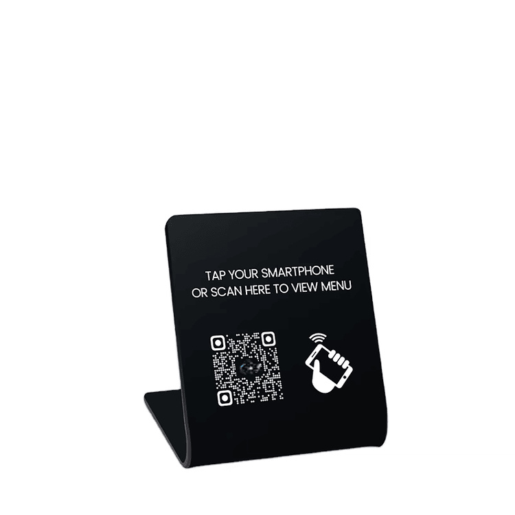 แท่น NFC อะคริลิกสำหรับล็อบบี้องค์กร แสดงการสแกนแบบไร้สัมผัสอย่างชัดเจนสำหรับการใช้งานด้านขาตั้ง NFC.