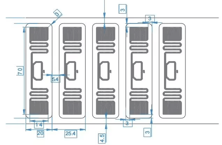 ภาพถ่ายผลิตภัณฑ์ฉลาก RFID UHF EPC Gen2 สำหรับการติดตามโลจิสติกส์ แสดงการติดตามตู้คอนเทนเนอร์ในหมวดหมู่ฉลาก RFID UHF