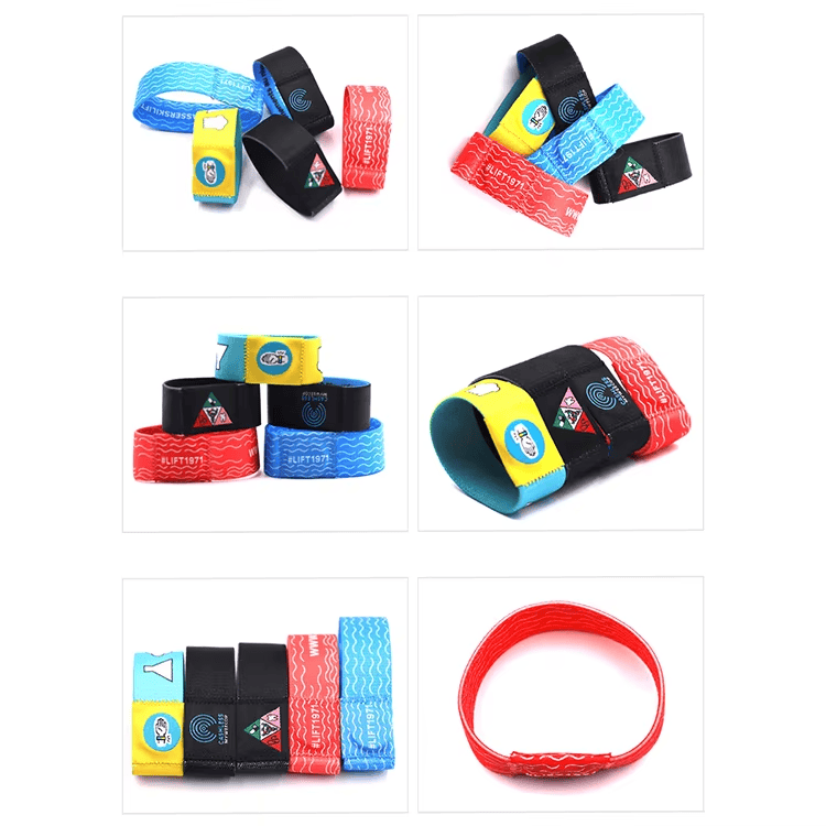 สายรัดข้อมือ RFID ยืดหยุ่นสำหรับเข้าใช้คลับจัดแสดงโดยเน้นไฟแสดงสถานะ LED สำหรับโครงการสายรัดข้อมือ RFID ยางยืด.