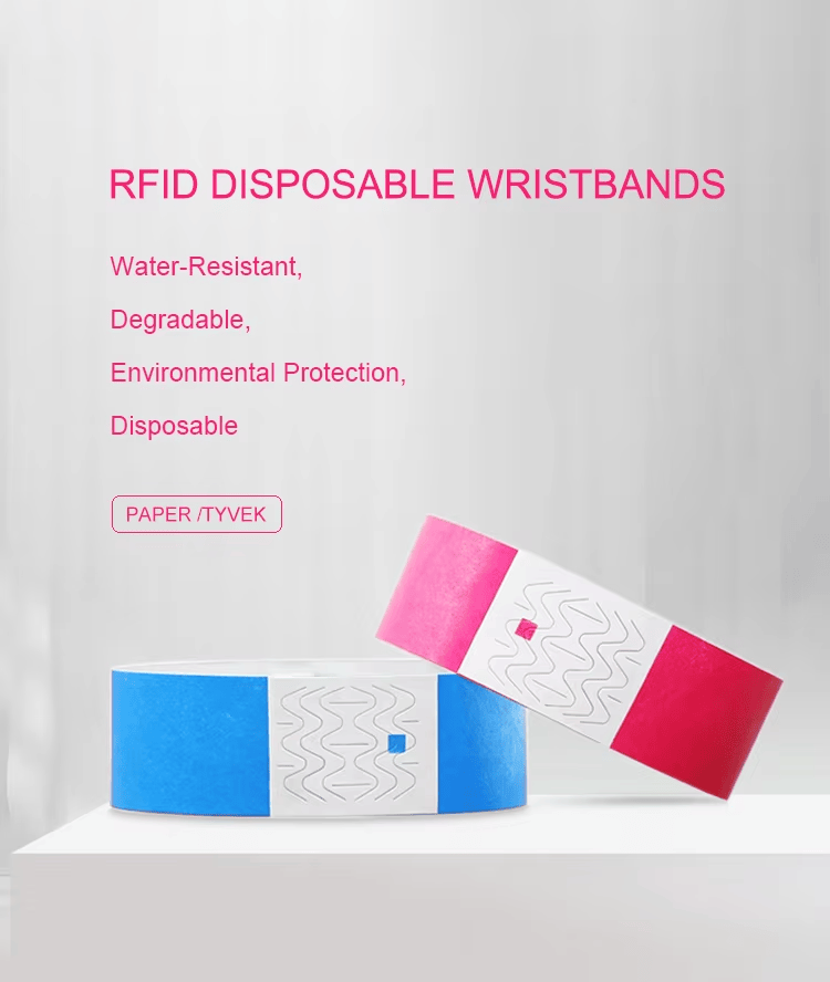 คุณสมบัติกันน้ำและทนฉีกขาดของสายรัดข้อมือ RFID กระดาษ PAWB-01 ได้รับการพิสูจน์แล้วว่าสามารถใช้งานได้อย่างน่าเชื่อถือในสภาพแวดล้อมของอีเวนต์กลางแจ้ง