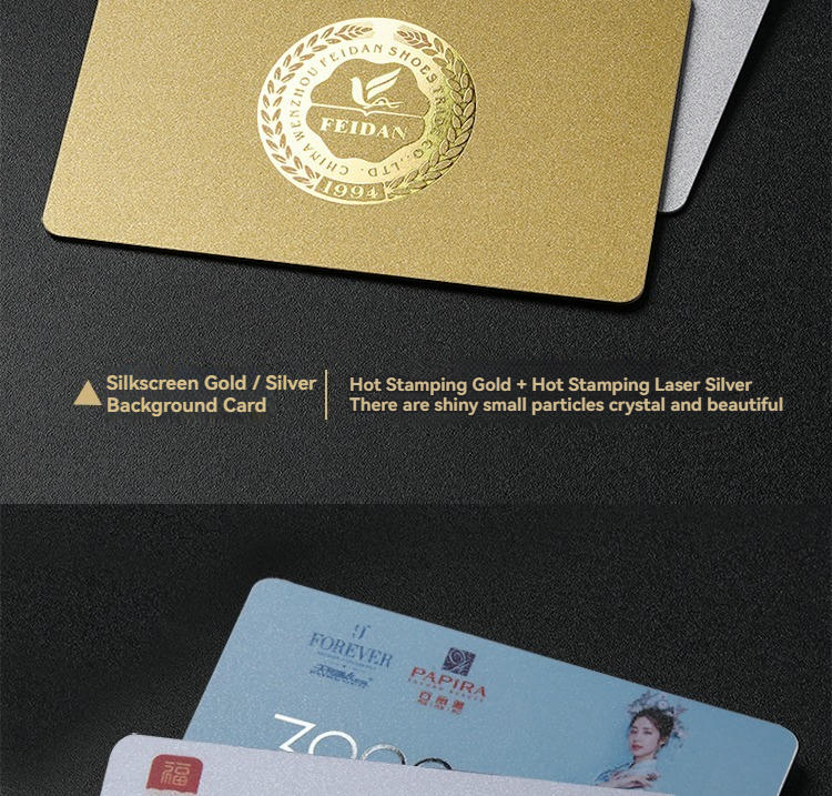 รูปสินค้าบัตร PVC แบบกำหนดเองระดับพรีเมียมเพื่อเอกลักษณ์แบรนด์ ที่แสดงการสั่งซื้อจำนวนมากในหมวดหมู่บัตรพลาสติก
