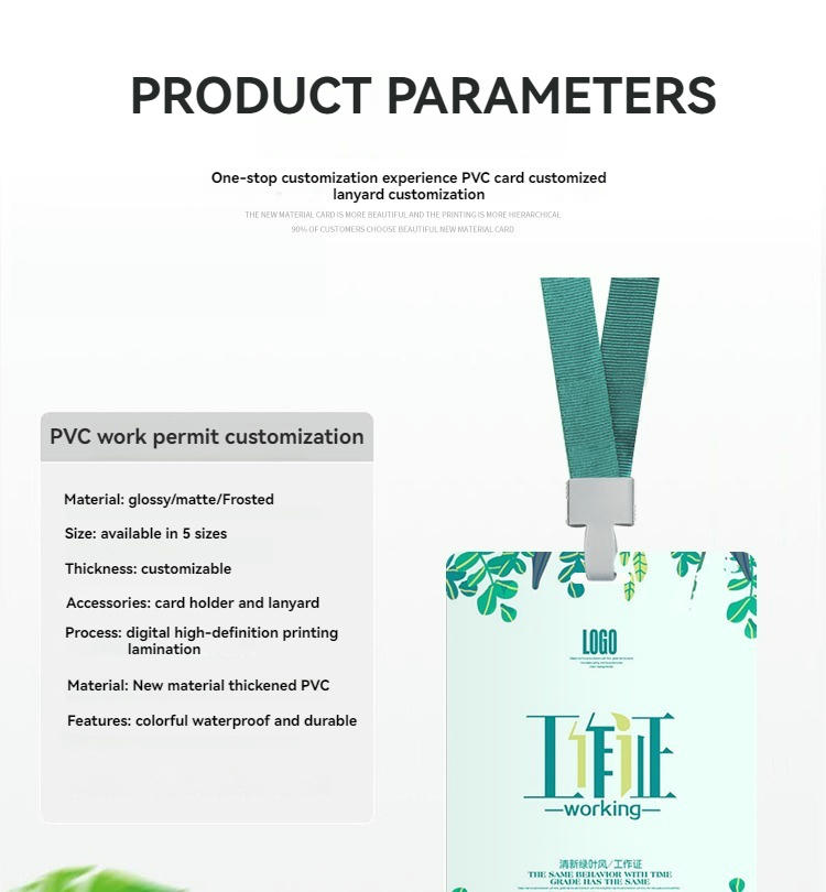 ป้ายชื่อ ID และบัตรเข้าใช้งาน PVC สำหรับงานความปลอดภัยแบบกำหนดเอง แสดงในมุมมองรายละเอียดที่ชัดเจนสำหรับการใช้งานบัตรพลาสติก