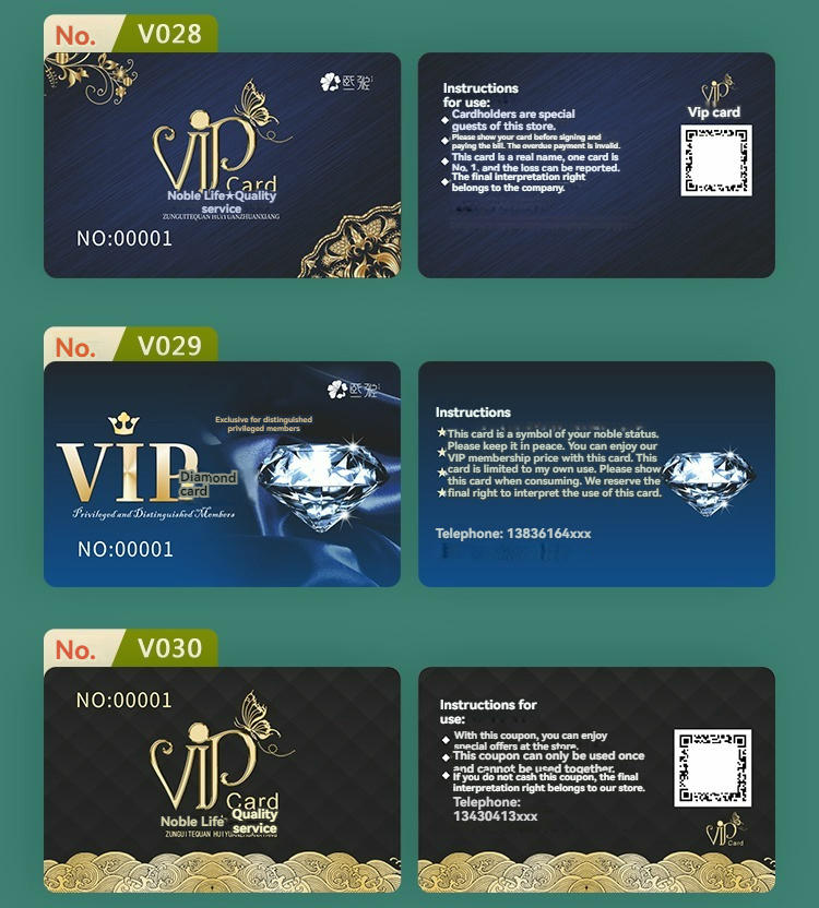 บัตรสมาชิก PVC แบบกำหนดเองสำหรับโปรแกรมสะสมคะแนนและ VIP ที่นำเสนอพร้อมการอ้างอิงขนาดสำหรับผู้ซื้อที่เปรียบเทียบโซลูชันบัตรพลาสติก
