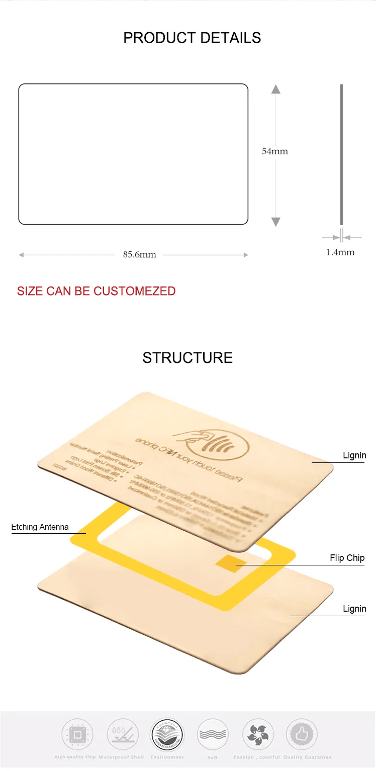 ภาพแสดง สั่งทำ Wooden RFID บัตร สำหรับ Brand Programs พร้อมการสแกนแบบไม่สัมผัสสำหรับผู้ซื้อที่เปรียบเทียบโซลูชัน Wooden บัตร