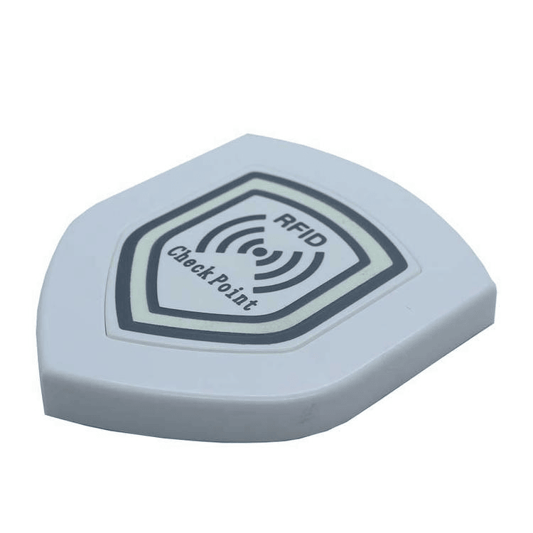 แท็กสายตรวจ ABS สี่เหลี่ยมสำหรับความปลอดภัย RFID แสดงชั้นกาวด้านหลังอย่างชัดเจนสำหรับการใช้งานด้านแท็กตรวจยาม ABS RFID.