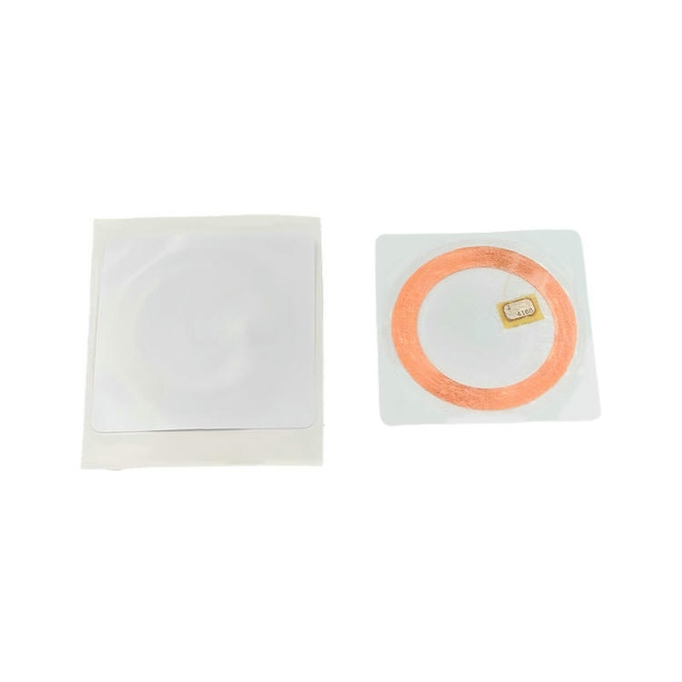 5) ภาพนี้แสดงฉลากทรัพย์สิน RFID LF 125KHz สั่งทำสำหรับอุปกรณ์และสต็อก โดยเน้นสองชิ้น สีขาว และโครงสร้างเสาอากาศและชิปภายใน โดยจัดเรียงให้เปรียบเทียบรายละเอียดได้ชัดเจน.