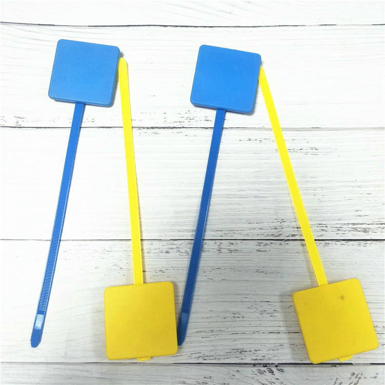 ภาพผลิตภัณฑ์ RFID Zip Tie แท็ก สำหรับการซีลสายเคเบิลทางทะเล แสดงโลโก้ที่พิมพ์ ในหมวดหมู่ RFID Cable Tie แท็ก