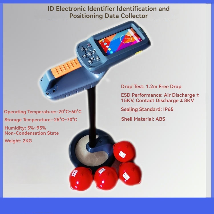 4) ภาพนี้แสดงระบบตรวจจับ RFID สำหรับค้นหาเครื่องหมายใต้ดิน CK-GTR680 โดยเน้นสีแดง.