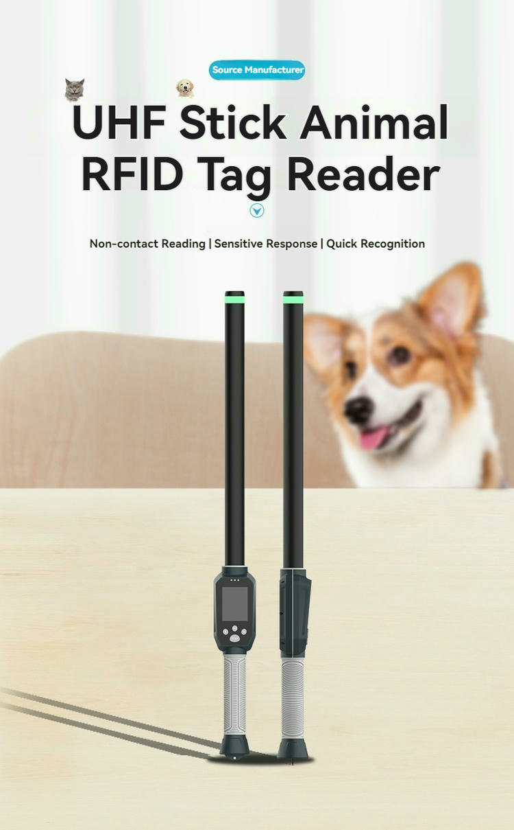 เครื่องอ่าน RFID แบบแท่งระดับมืออาชีพ FS-A18-UHF สแกนป้ายหูแกะเพื่อเก็บข้อมูลการจัดการภาคสนามอย่างมีประสิทธิภาพ