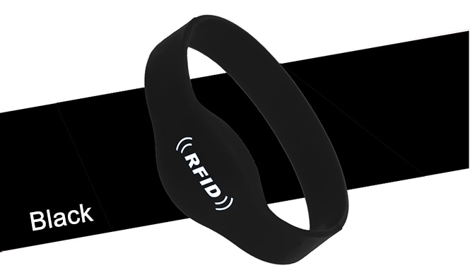 ภาพผลิตภัณฑ์สายรัดข้อมือ RFID ซิลิโคน G01 สีดำ ออกแบบสำหรับการควบคุมการเข้าถึงของพนักงานอย่างรอบคอบและความสบายในการสวมใส่เป็นเวลานานในสถานที่จัดงาน