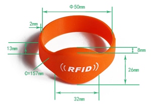 แบบร่างขนาด G01 D50 ของสายรัดข้อมือ RFID ซิลิโคน พร้อมรายละเอียดหัวรูปไข่และความหนา สำหรับการเลือกขนาดที่แม่นยำในการสั่งซื้อจำนวนมาก