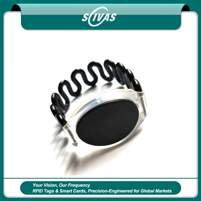 สายรัดข้อมือ RFID พลาสติกสำหรับสวนสนุกและสวนน้ำ