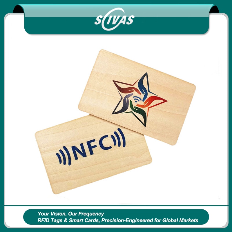 บัตรไม้เอล์ม RFID สำหรับของขวัญและโรงแรม
