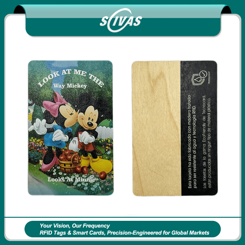 บัตร RFID ไม้บีชสำหรับเข้าใช้และของขวัญ