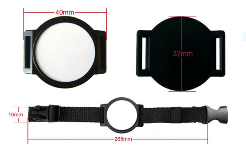 สายรัดข้อมือ RFID ไนลอนแบบปรับได้ NLWB-03 แสดงสำหรับงานอีเวนต์ รีสอร์ท และการระบุตัวตนพนักงานที่ต้องการการออกบัตรขนาดเดียว