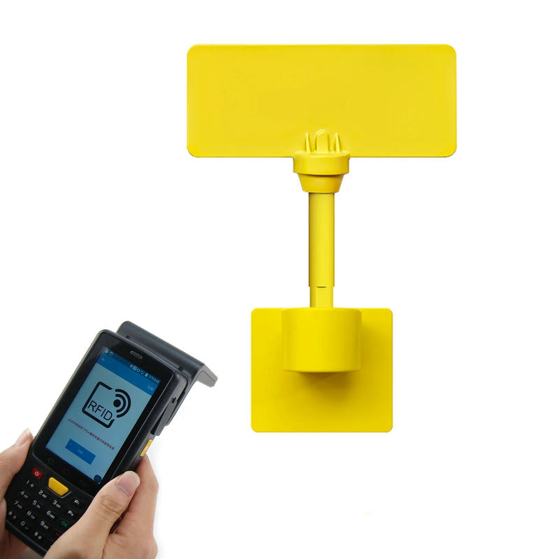 ภาพผลิตภัณฑ์ซีลรักษาความปลอดภัย RFID ยูเอชเอฟสำหรับตู้คอนเทนเนอร์สินค้า เน้นด้านหลังแบบกาว สำหรับโครงการซีลรักษาความปลอดภัย RFID