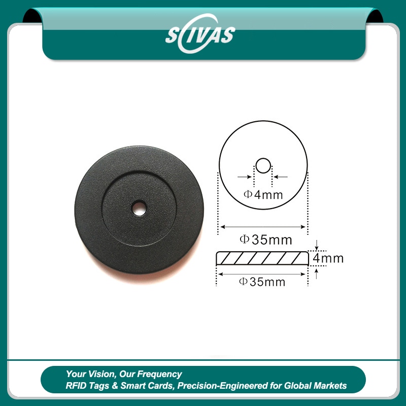 แท็กสายตรวจ ABS ขนาดใหญ่สำหรับจุดตรวจรักษาความปลอดภัย RFID ID แสดงโลโก้ที่พิมพ์สำหรับผู้ซื้อที่กำลังเปรียบเทียบโซลูชันแท็กตรวจยาม ABS RFID.