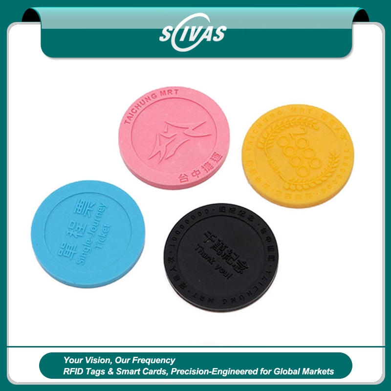 โทเค็น RFID ABS 13.56MHz สำหรับค่าโดยสารและเครื่องขายสินค้า