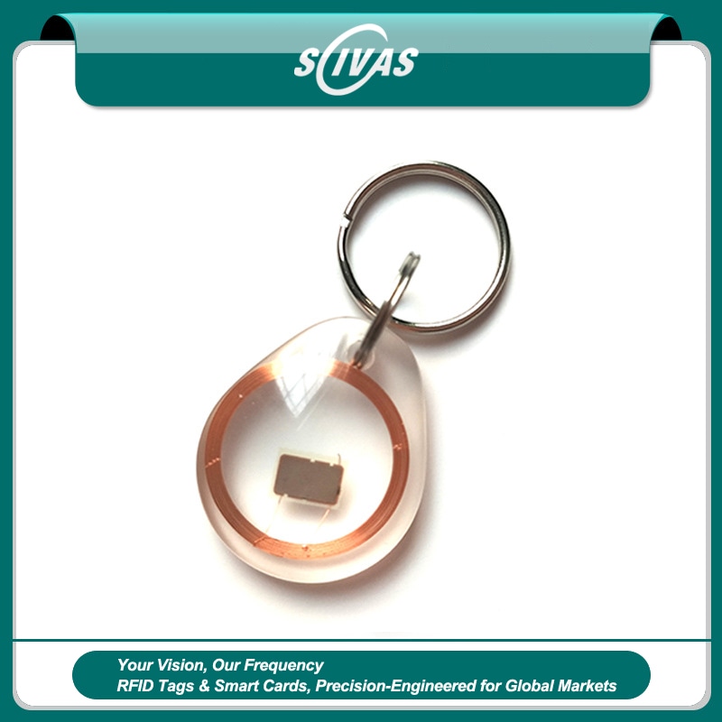 พวงกุญแจ RFID ใสสำหรับระบบควบคุมทางเข้า