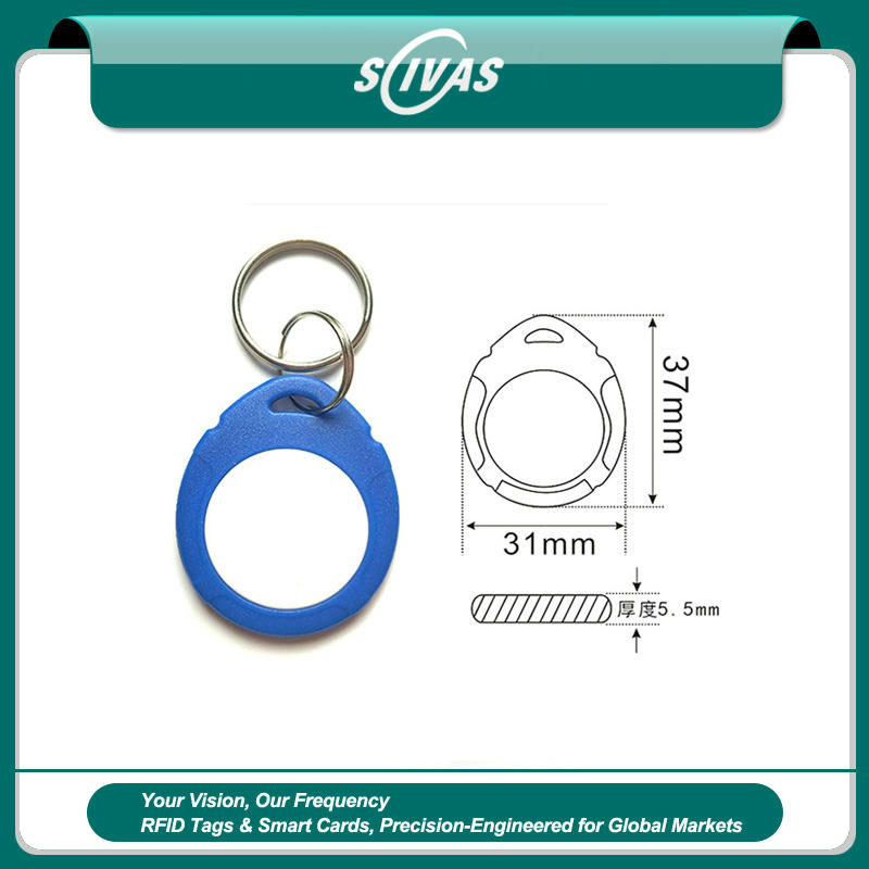 ชุดพวงกุญแจ RFID ABS รุ่น ZT-SJZ-15 ในเจ็ดสีที่แตกต่างกันอย่างมืออาชีพ เพื่อช่วยผู้ดูแลจัดการระดับการเข้าถึงในพื้นที่