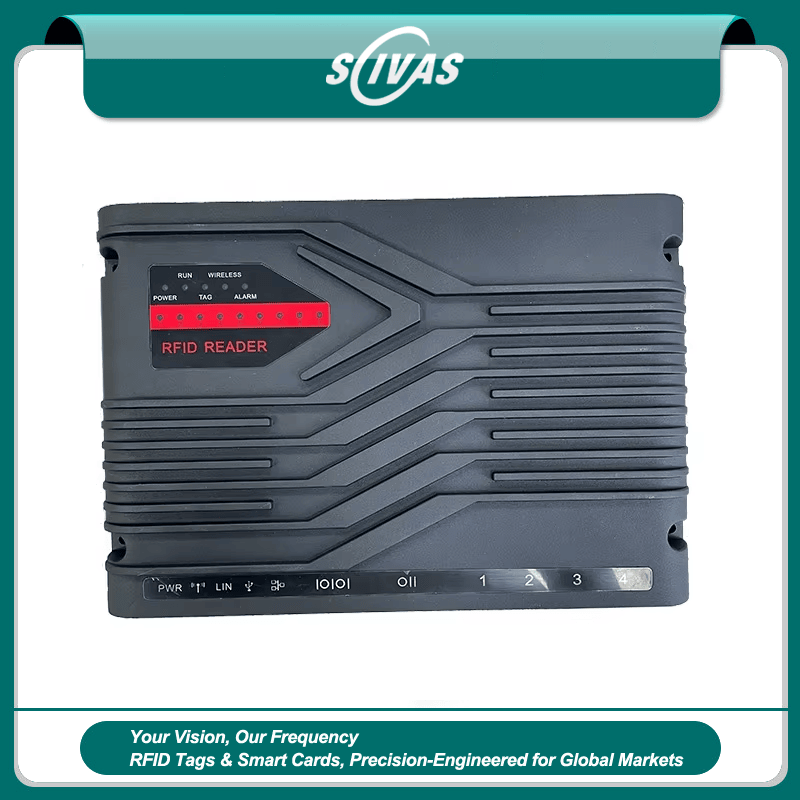 เครื่องอ่าน UHF ติดตั้งถาวรสี่พอร์ตสำหรับอ่านระยะไกล