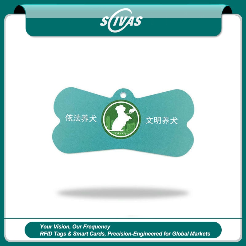 แท็ก ID สัตว์เลี้ยง RFID PVC สำหรับลงทะเบียนและแจ้งเจ้าของ