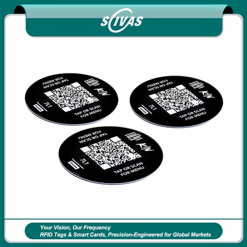 สติกเกอร์ NFC อีพ็อกซี NTAG216 พร้อม QR