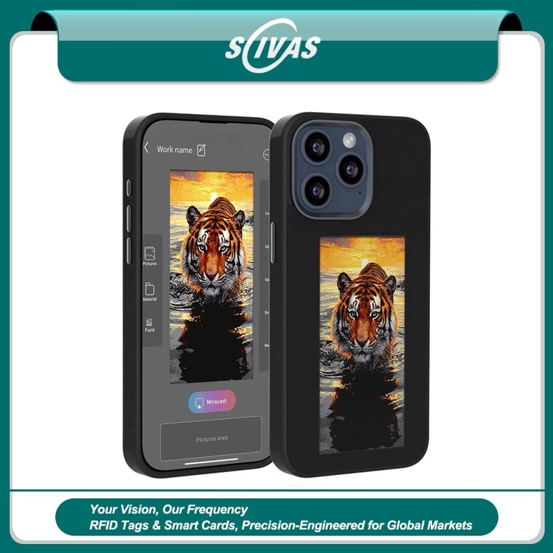 1) ภาพหลักของเคสโทรศัพท์ NFC จอหมึกอิเล็กทรอนิกส์รุ่นอัปเกรด โดยเน้นรูปทรง ตัวเรือน และพื้นผิวที่เห็นได้จากภาพ สำหรับการจัดการอุปกรณ์อิเล็กทรอนิกส์และทรัพย์สิน IT.