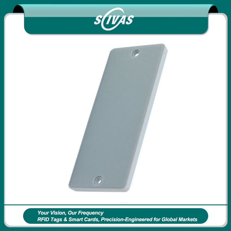 1) ภาพนี้แสดงแท็ก UHF RFID ติดโลหะทรงบางสำหรับพื้นที่จำกัด ep8837-1 โดยเน้นโลหะ และระยะอ่านไกล สำหรับงานโลจิสติกส์และห่วงโซ่อุปทาน และการติดตั้งกลางแจ้งและบนพื้นผิวงานก่อสร้าง.