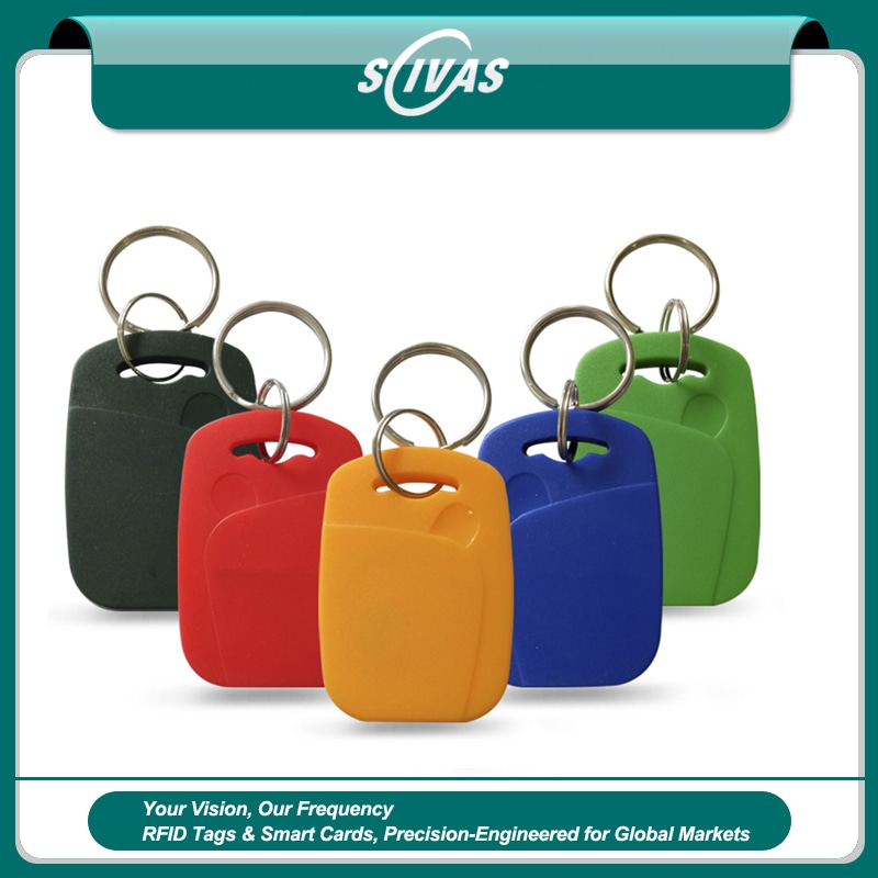 พวงกุญแจ RFID ABS สองความถี่สำหรับโรงแรมและสำนักงาน