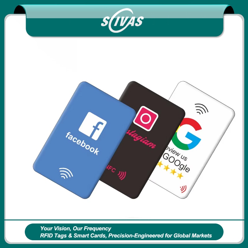 การ์ด NFC สำหรับ Google Review พร้อม QR และพิมพ์แบรนด์
