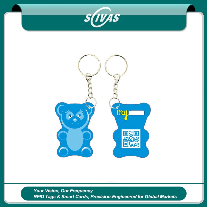 พวงกุญแจ RFID อีพ็อกซีสำหรับสมาชิกและชำระเงินจัดแสดงโดยเน้นการสแกนแบบไร้สัมผัสสำหรับโครงการพวงกุญแจอีพ็อกซี RFID.