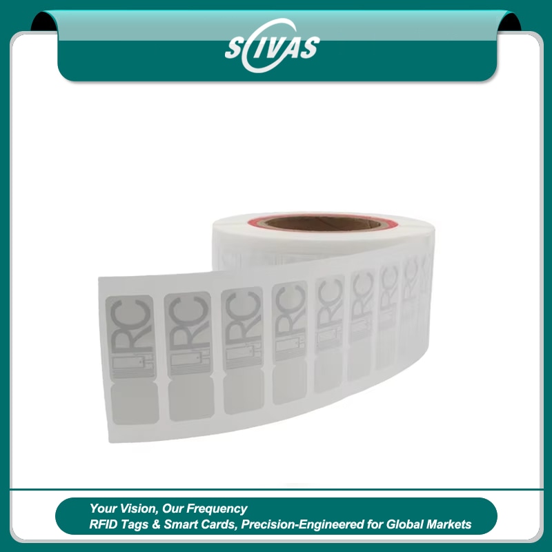 1) ภาพรวมผลิตภัณฑ์หลายชิ้นของฉลาก RFID UHF ติดภาชนะของเหลวสำหรับขวดและเครื่องสำอาง LR5821-1 โดยเน้นหลายชิ้น สีขาว และรูปแบบการจัดเรียงและบรรจุภัณฑ์.