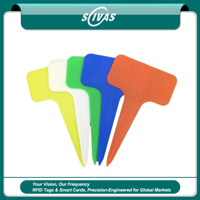 1) ภาพนี้แสดงแท็กต้นไม้ RFID สำหรับติดตามเรือนเพาะชำ ABS20578-1 ABS โดยเน้นตัวเรือน ABS.