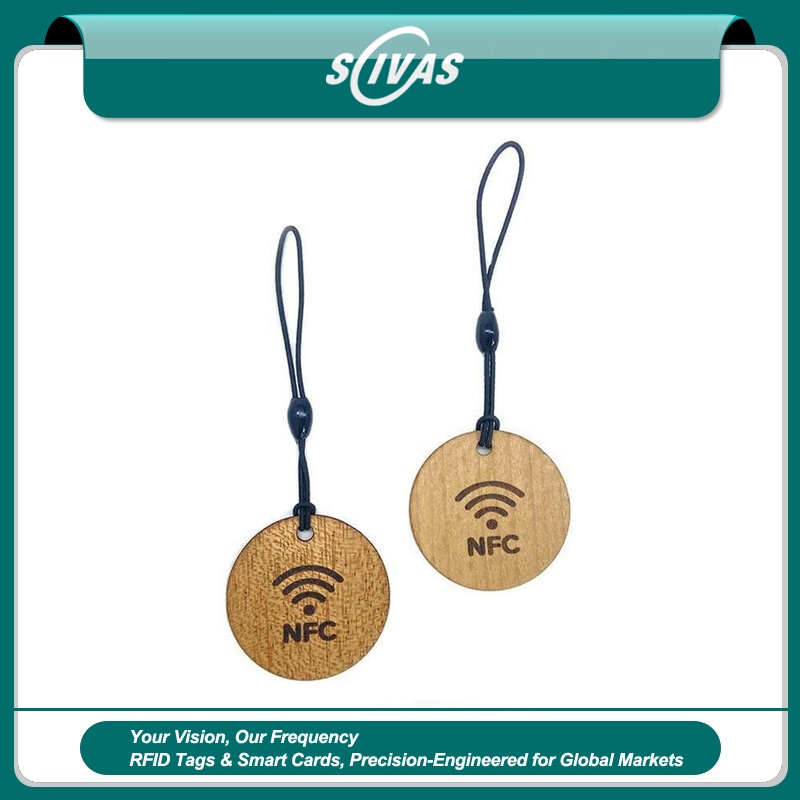 พวงกุญแจไม้ RFID รองรับชิปหลายชนิดสำหรับเข้าใช้