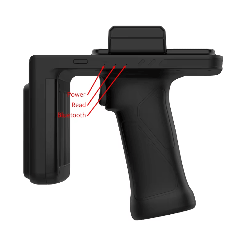 เครื่องสแกน RFID รุ่น H103 ใช้พลังงานจากแบตเตอรี่ความจุสูงห้าพัน mAh ให้การทำงานต่อเนื่องสูงสุดหกชั่วโมง