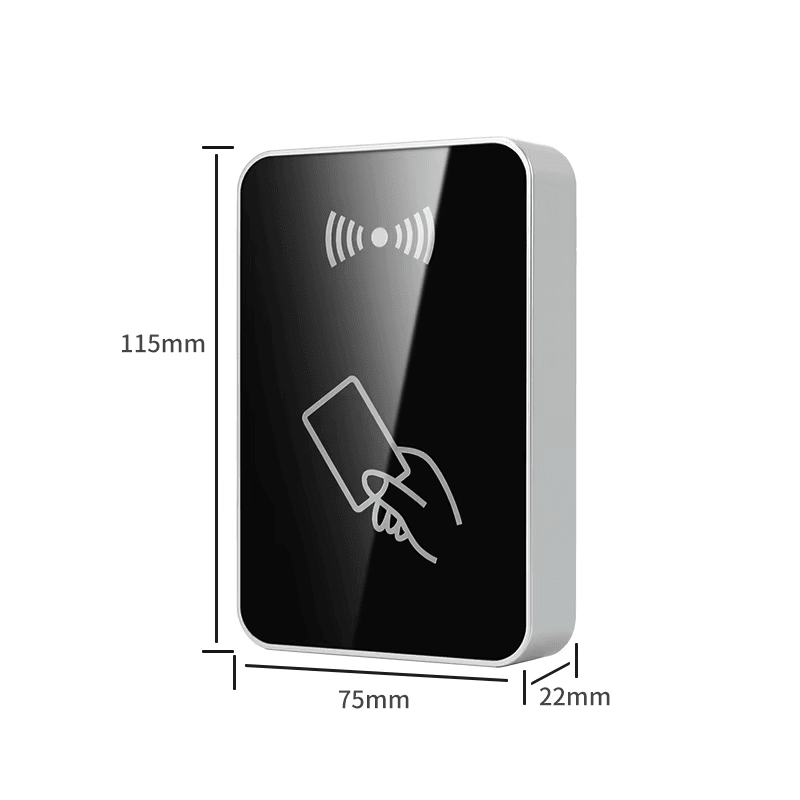 ภาพนี้แสดงเครื่องอ่าน UHF ตั้งโต๊ะ USB สำหรับเขียนแท็กทรัพย์สิน FD-603 RFID โดยแสดงการเชื่อมต่อ USB.