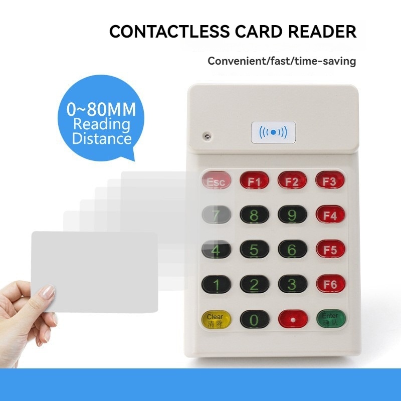 เครื่องอ่าน LF RFID พร้อมแป้นกดสำหรับ UID แสดงสถานการณ์ใช้งานสำหรับผู้ซื้อที่กำลังเปรียบเทียบโซลูชันเครื่องอ่าน 125KHz LF RFID.