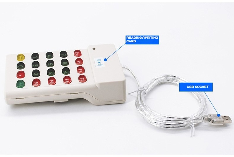 เครื่องอ่าน RFID LF แบบกำหนดเองสำหรับการป้อนข้อมูลด้วยคีย์แพดที่ปลอดภัย แสดงพร้อมการสแกนแบบไม่สัมผัสสำหรับผู้ซื้อที่เปรียบเทียบโซลูชันเครื่องอ่าน RFID LF 125KHz