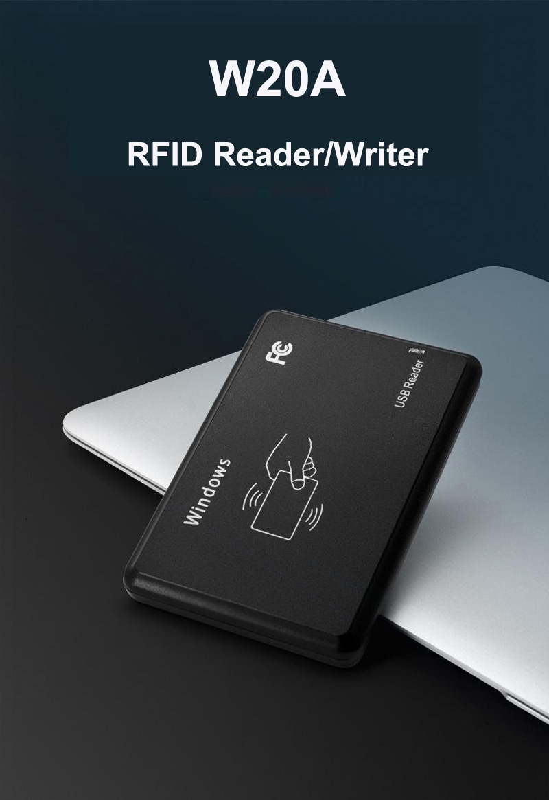 บรรจุภัณฑ์ของผลิตภัณฑ์สำหรับเครื่องอ่าน RFID รุ่น W20A พร้อมอุปกรณ์ที่รวมมาให้และคู่มือผู้ใช้