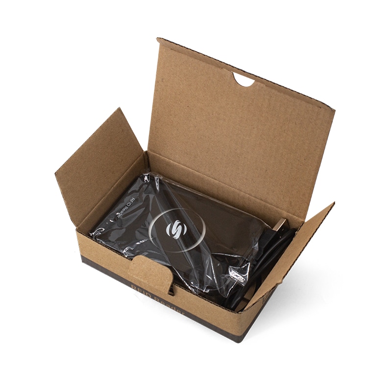 OEM LF RFID เครื่องอ่าน สำหรับการอ่าน UID ที่ 125KHz แสดงจากมุมของวัสดุผิวเรียบใสสำหรับงานที่ใช้เครื่องอ่าน 125KHz LF RFID