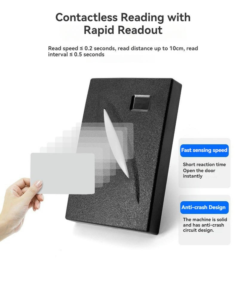 ตัวเครื่องมีไฟแสดงสถานะ LED ที่ชัดเจนและกริ่งในตัว เพื่อให้สัญญาณเสียงและภาพเมื่อมีการนำการ์ดมาแตะ