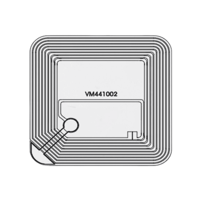โครงสร้างหลายชั้นของฉลาก HF RFID นี้แสดงวัสดุพื้นผิวและอินเลย์เสาอากาศที่ปรับให้เหมาะสมสำหรับการระบุตู้คอนเทนเนอร์แบบใช้งานหนัก