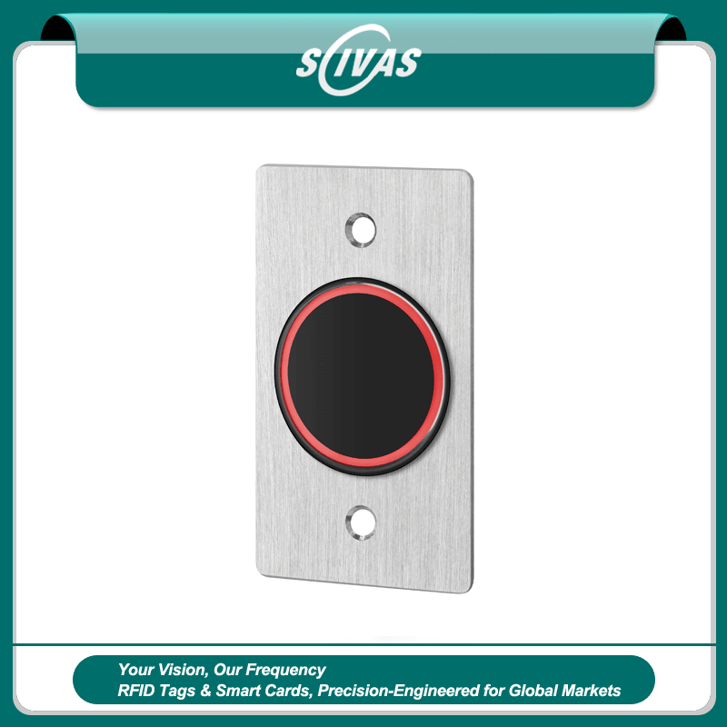 ภาพนี้แสดงเครื่องอ่าน RFID กันน้ำ IP68 สำหรับเข้าออกและคลัง ER โดยแสดงสีเงิน โลหะ โครงสร้างกันน้ำสำหรับการใช้งานจริง โครงสร้างที่แข็งแรงทนทาน และความทนทานต่อสภาพแวดล้อม เหมาะสำหรับการควบคุมการเข้าออก.