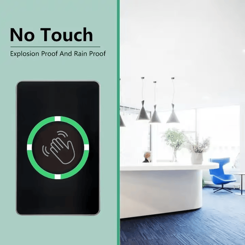 ภาพถ่ายผลิตภัณฑ์ปุ่มเปิดประตูทางออกแบบไร้สัมผัส Tuya WiFi สำหรับปลดล็อกประตูอัจฉริยะ แสดงตัวเครื่องกันน้ำ ในหมวดหมู่ปุ่มเปิดประตูทางออก